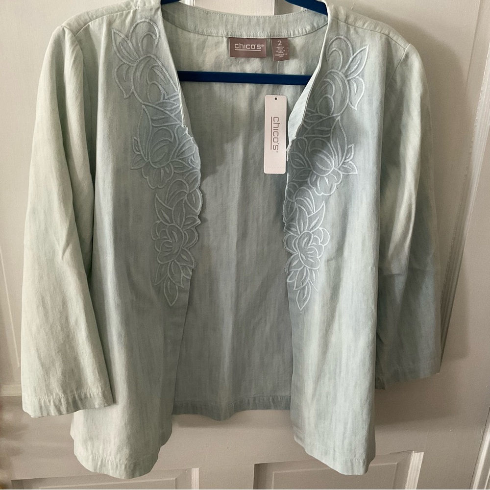 Chico's Soft Blue Knit Top